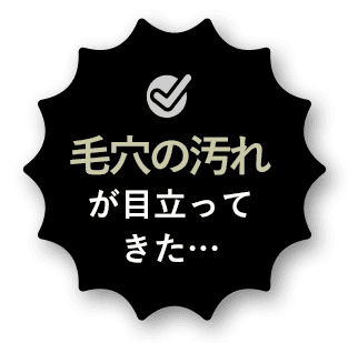 毛穴の汚れが目立ってきた